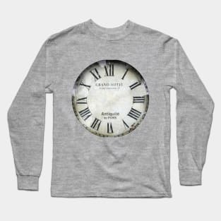 Montmartre Clock, vintage antique clock face Long Sleeve T-Shirt